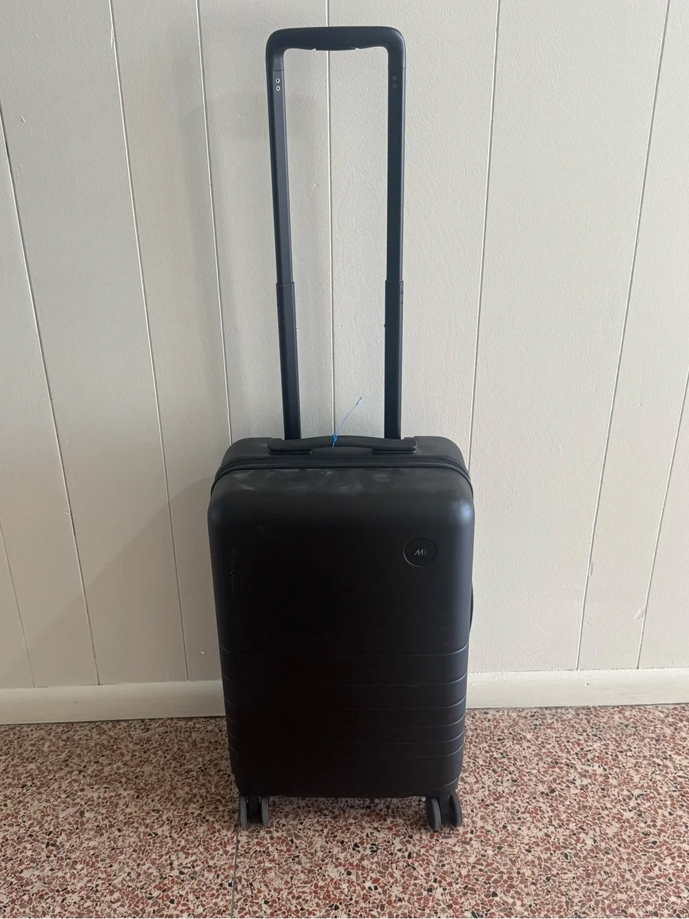 MONOS Black Carry-On Hard Shell Suitcase with Telescoping Handle